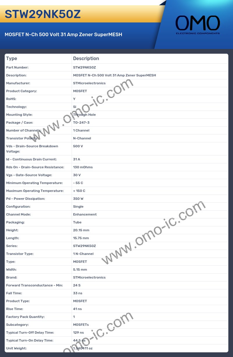 STW29NK50Z