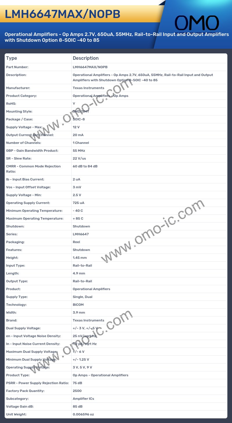 LMH6647MAX/NOPB