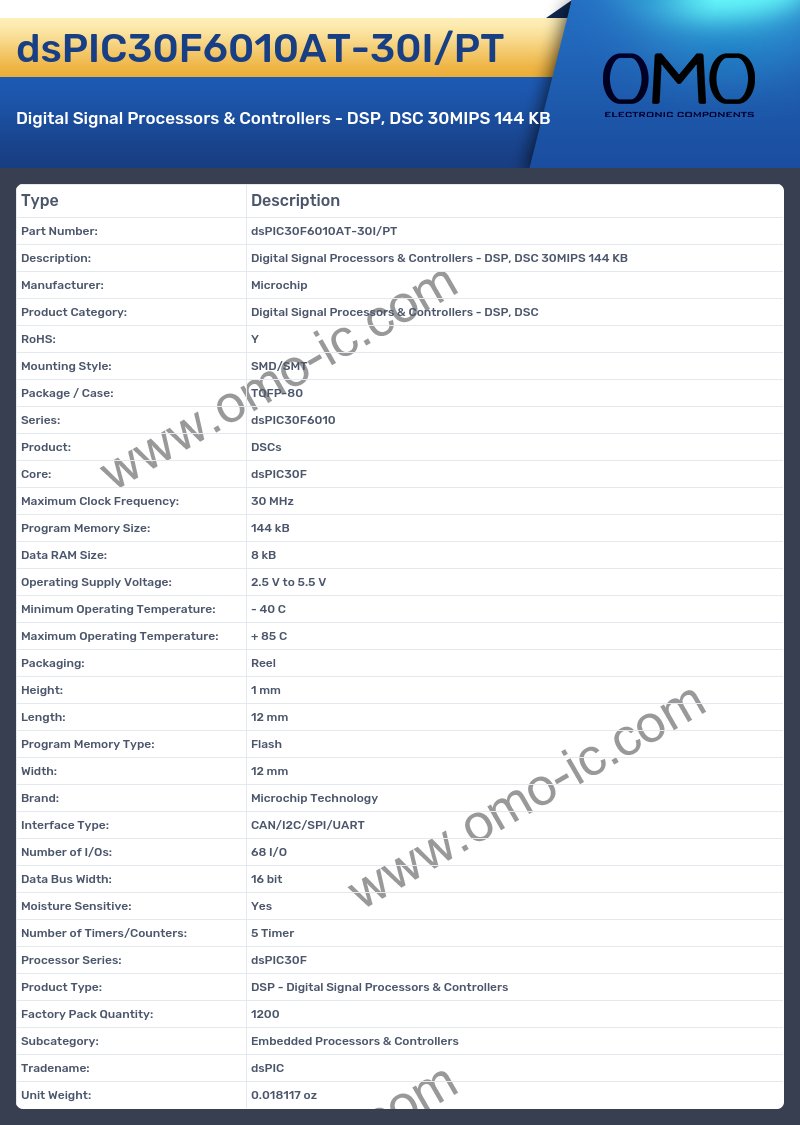dsPIC30F6010AT-30I/PT