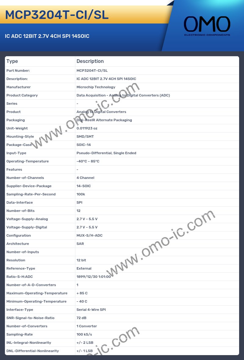 MCP3204T-CI/SL