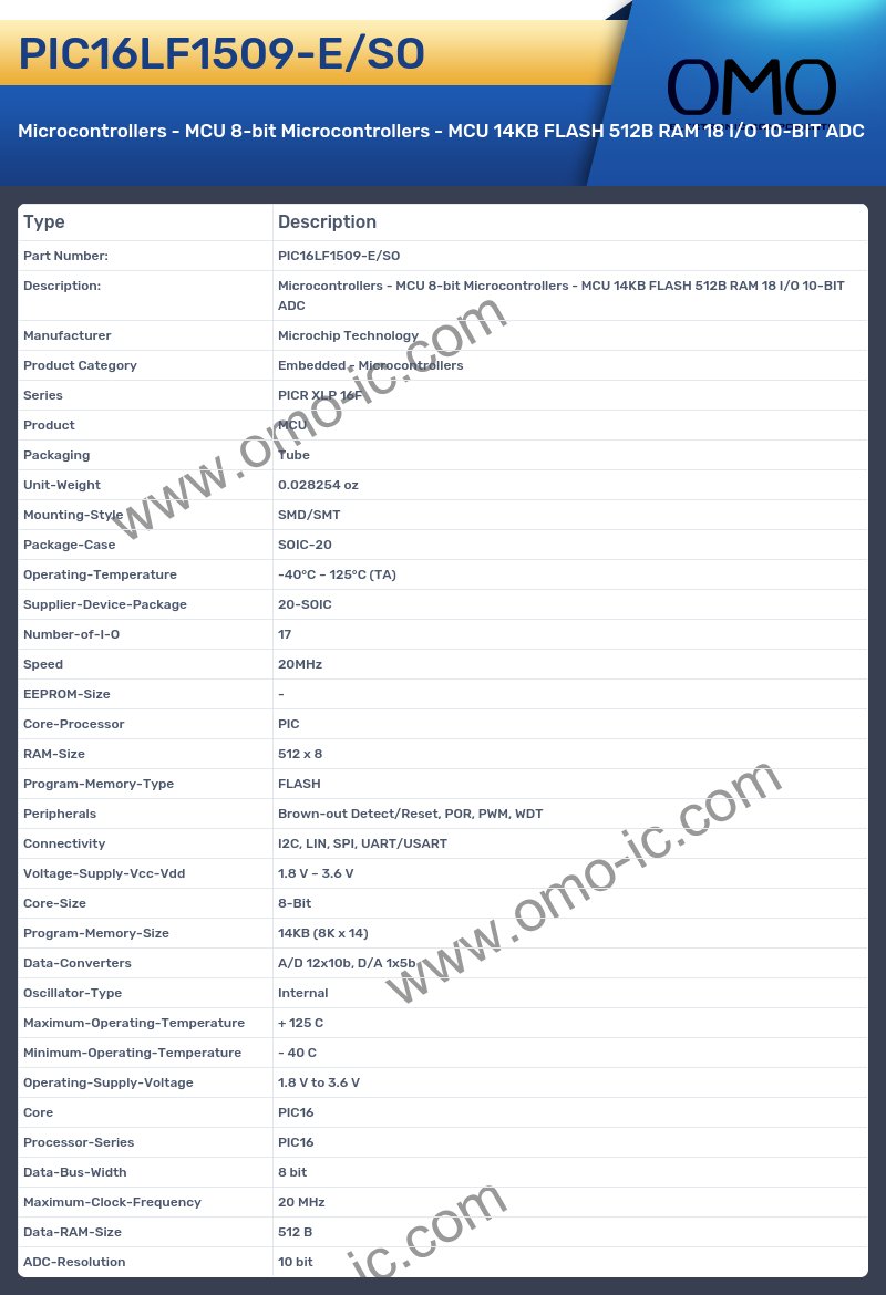 PIC16LF1509-E/SO