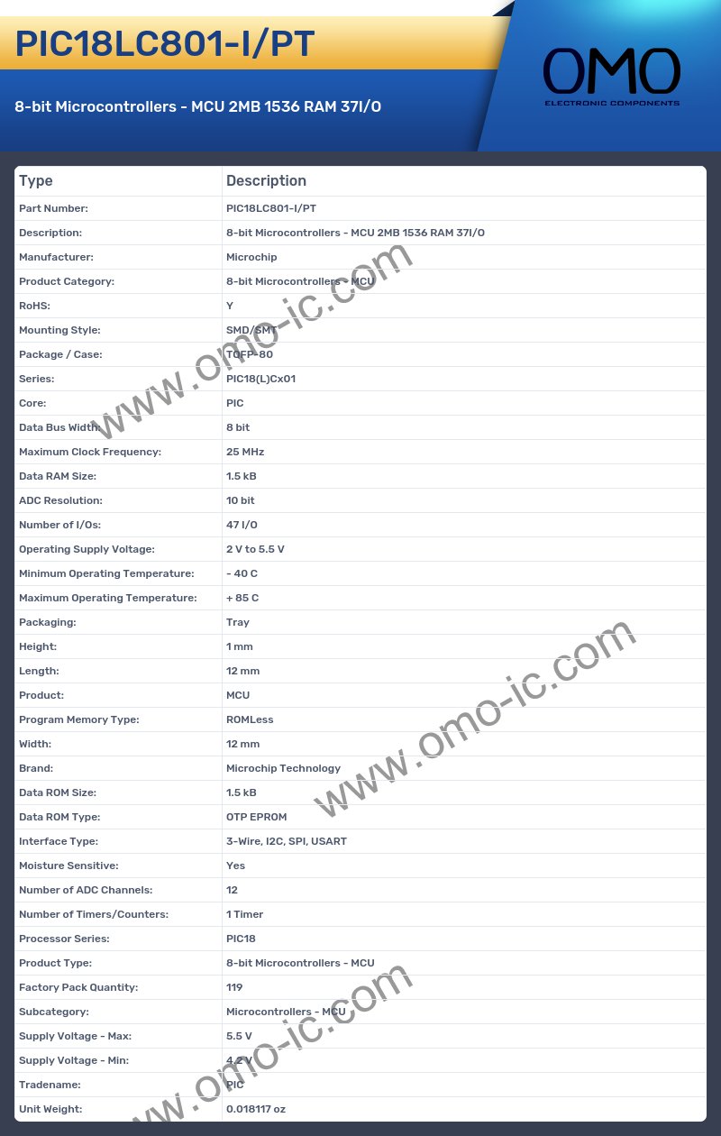PIC18LC801-I/PT