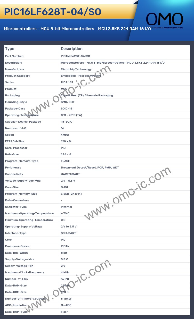 PIC16LF628T-04/SO