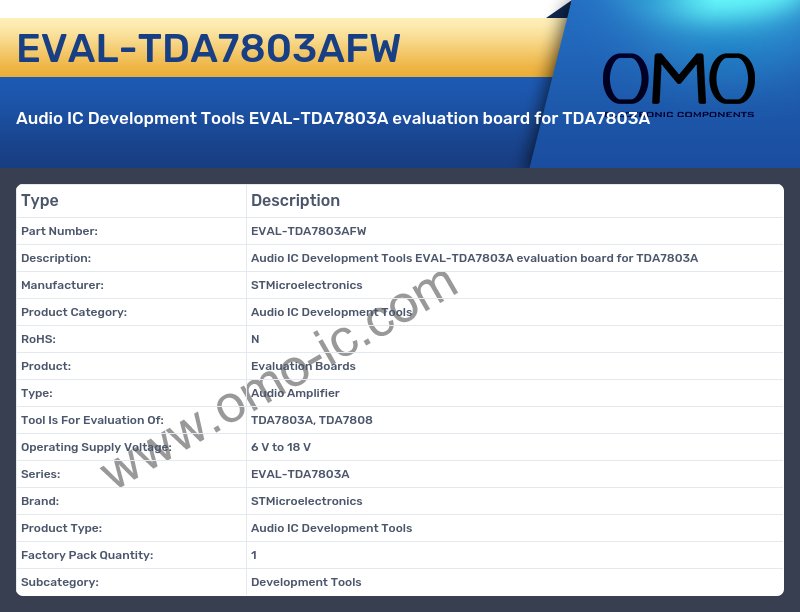 EVAL-TDA7803AFW