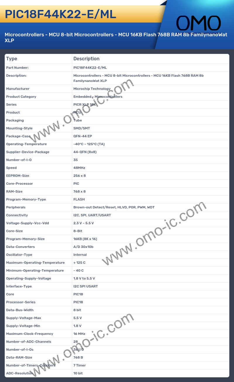 PIC18F44K22-E/ML