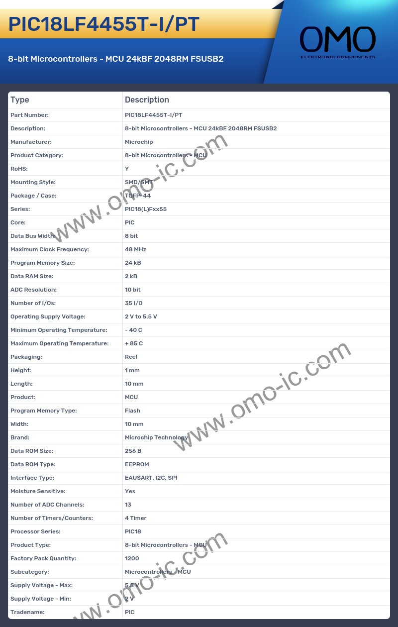 PIC18LF4455T-I/PT