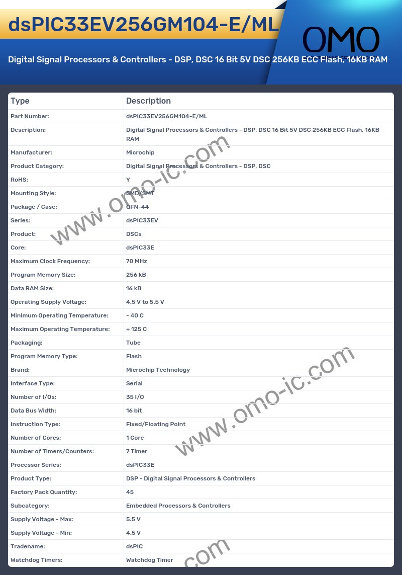 dsPIC33EV256GM104-E/ML