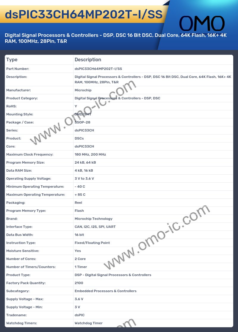 dsPIC33CH64MP202T-I/SS
