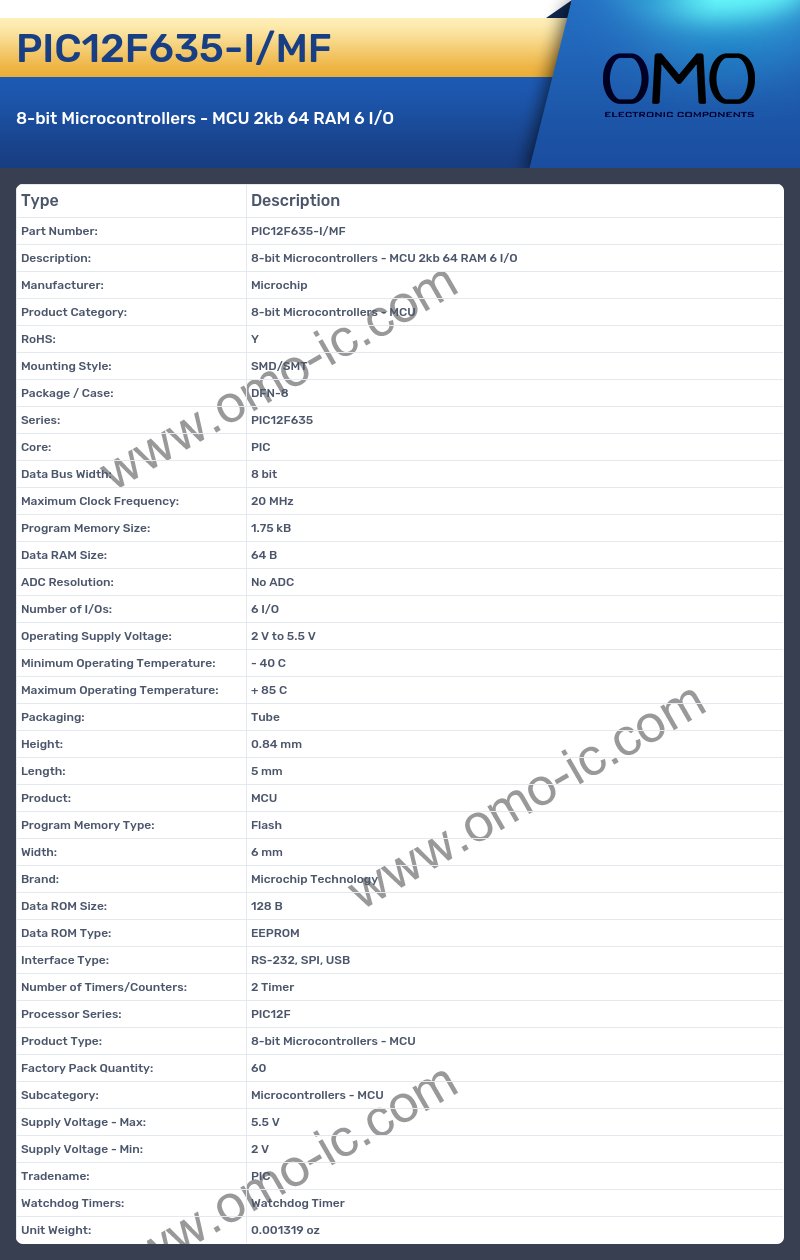 PIC12F635-I/MF