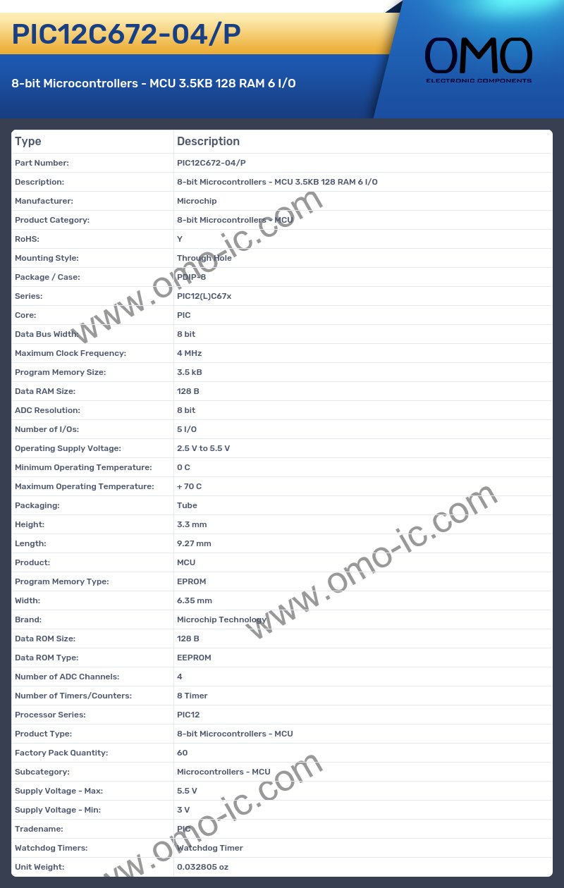 PIC12C672-04/P