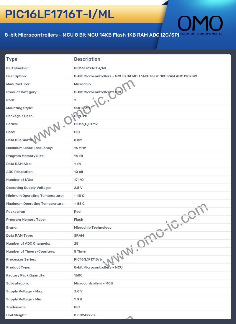 PIC16LF1716T-I/ML