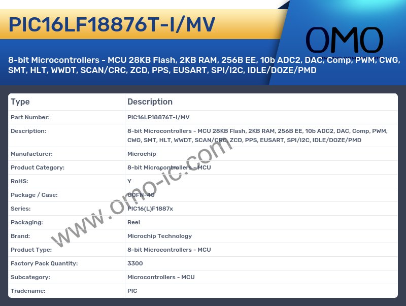 PIC16LF18876T-I/MV