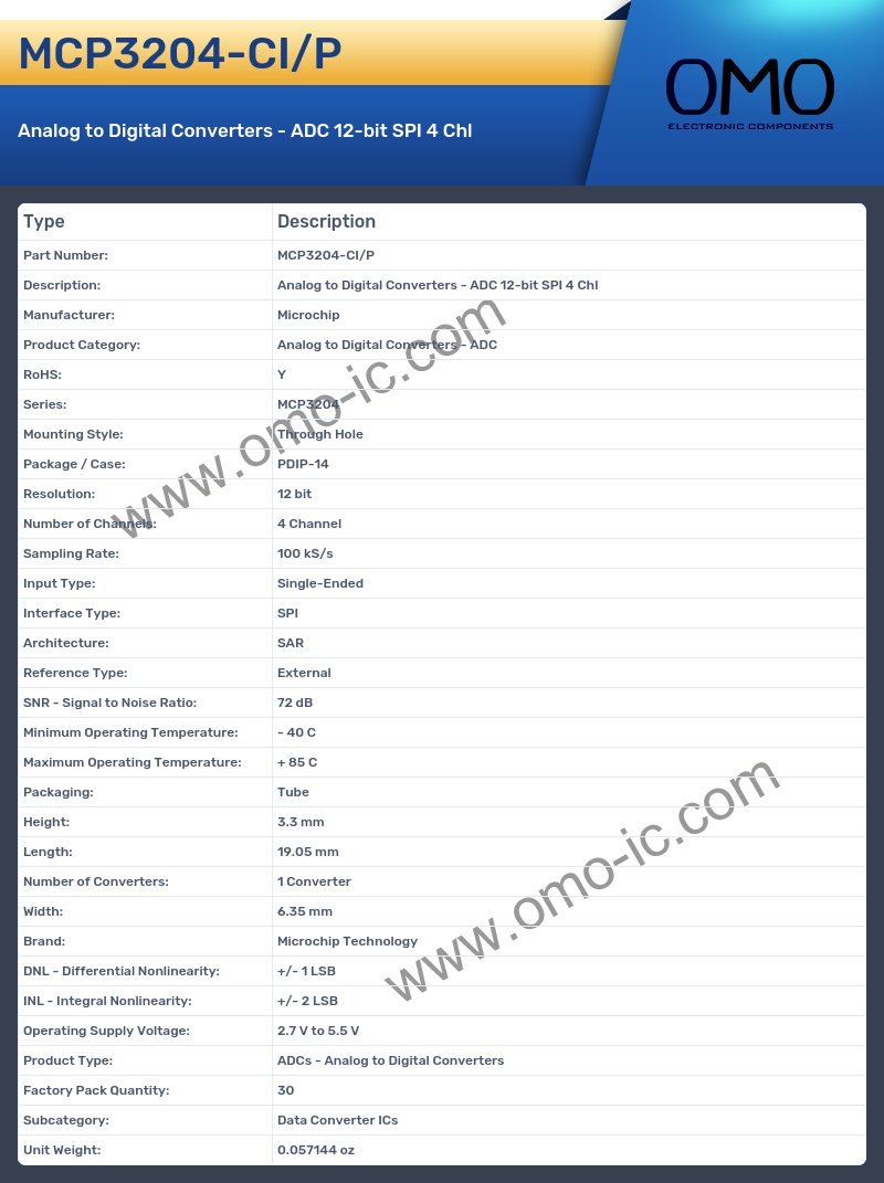 MCP3204-CI/P