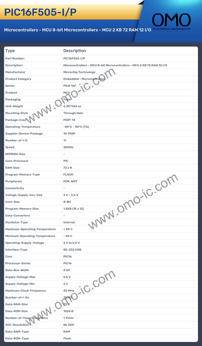 PIC16F505-I/P