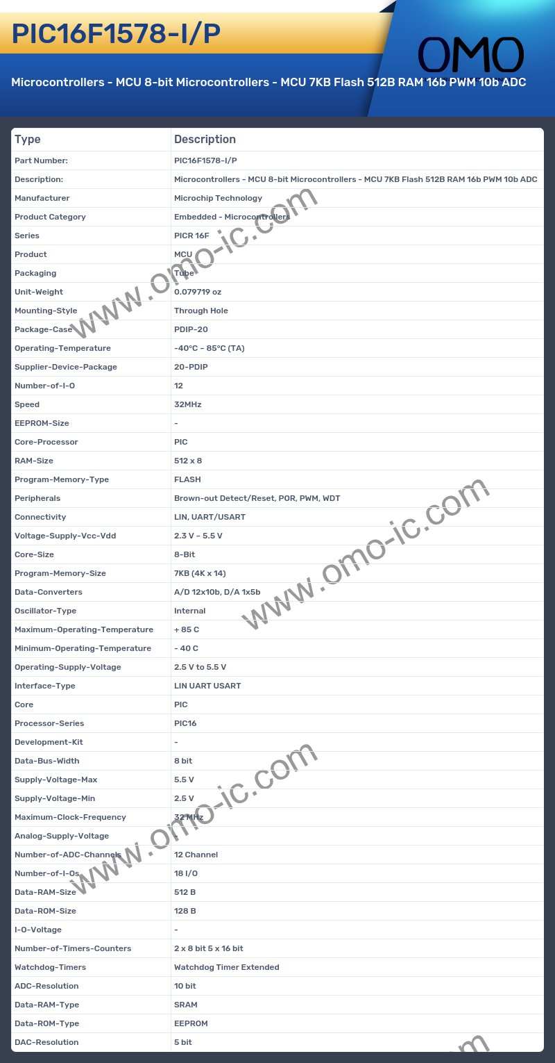 PIC16F1578-I/P
