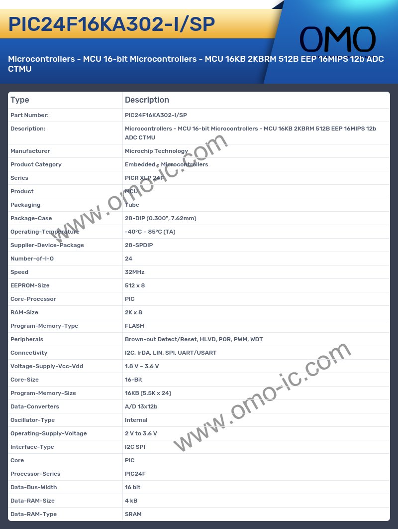 PIC24F16KA302-I/SP