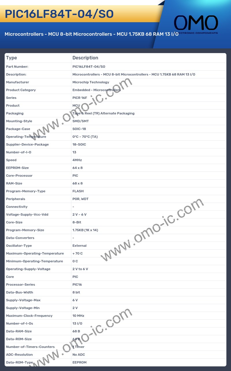 PIC16LF84T-04/SO