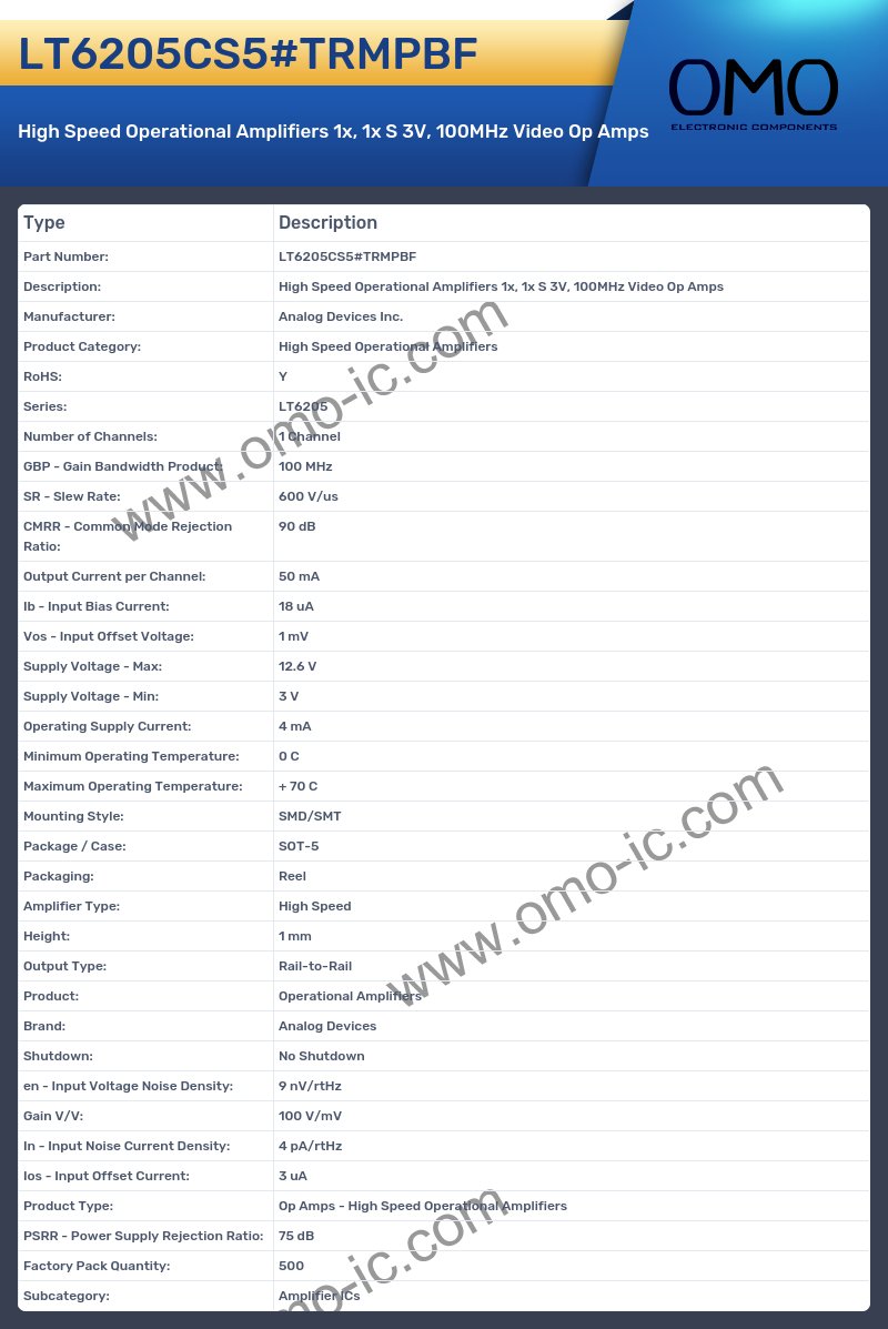 LT6205CS5#TRMPBF