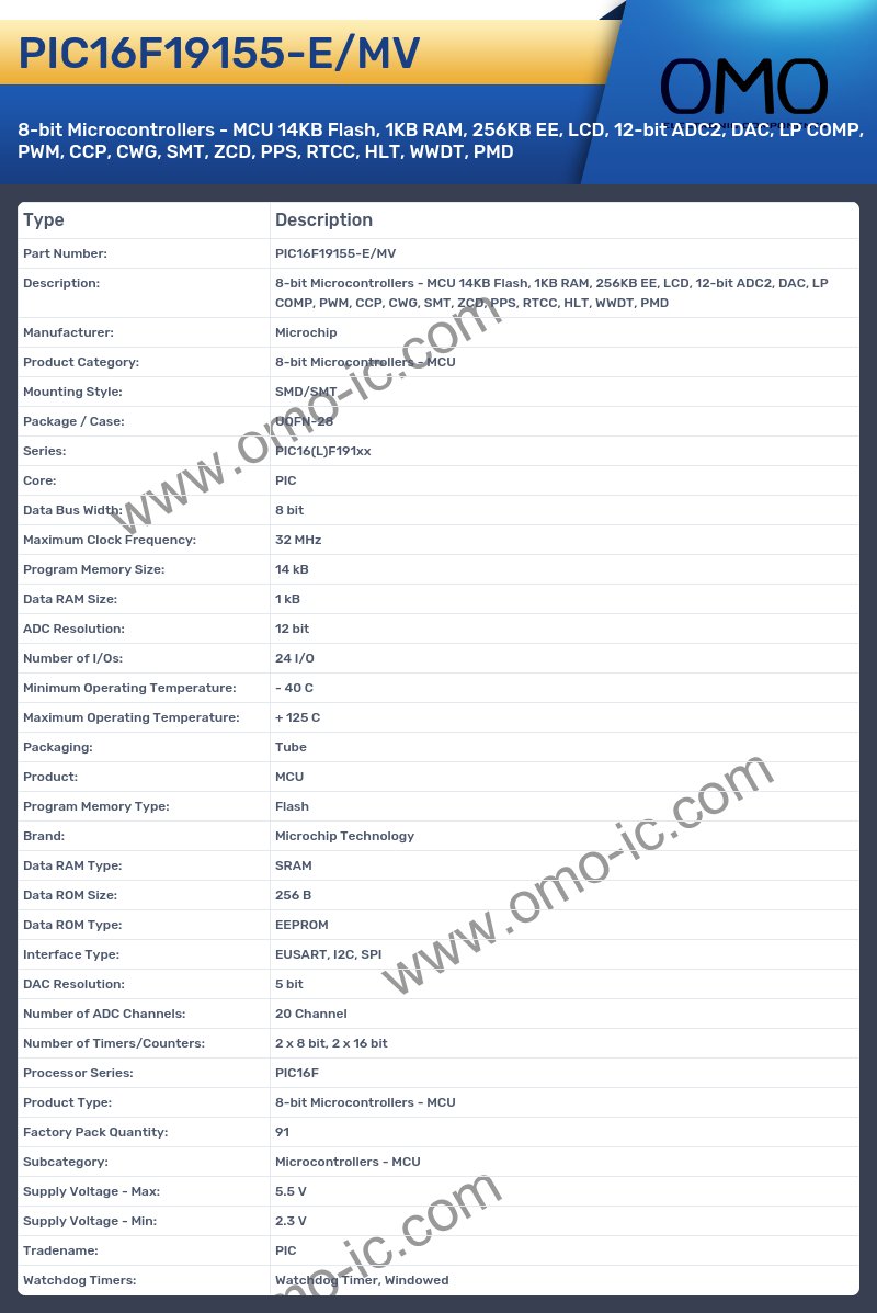 PIC16F19155-E/MV