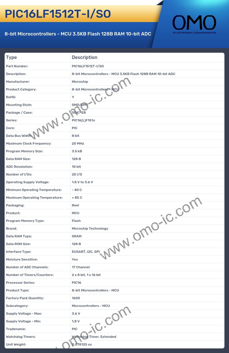 PIC16LF1512T-I/SO