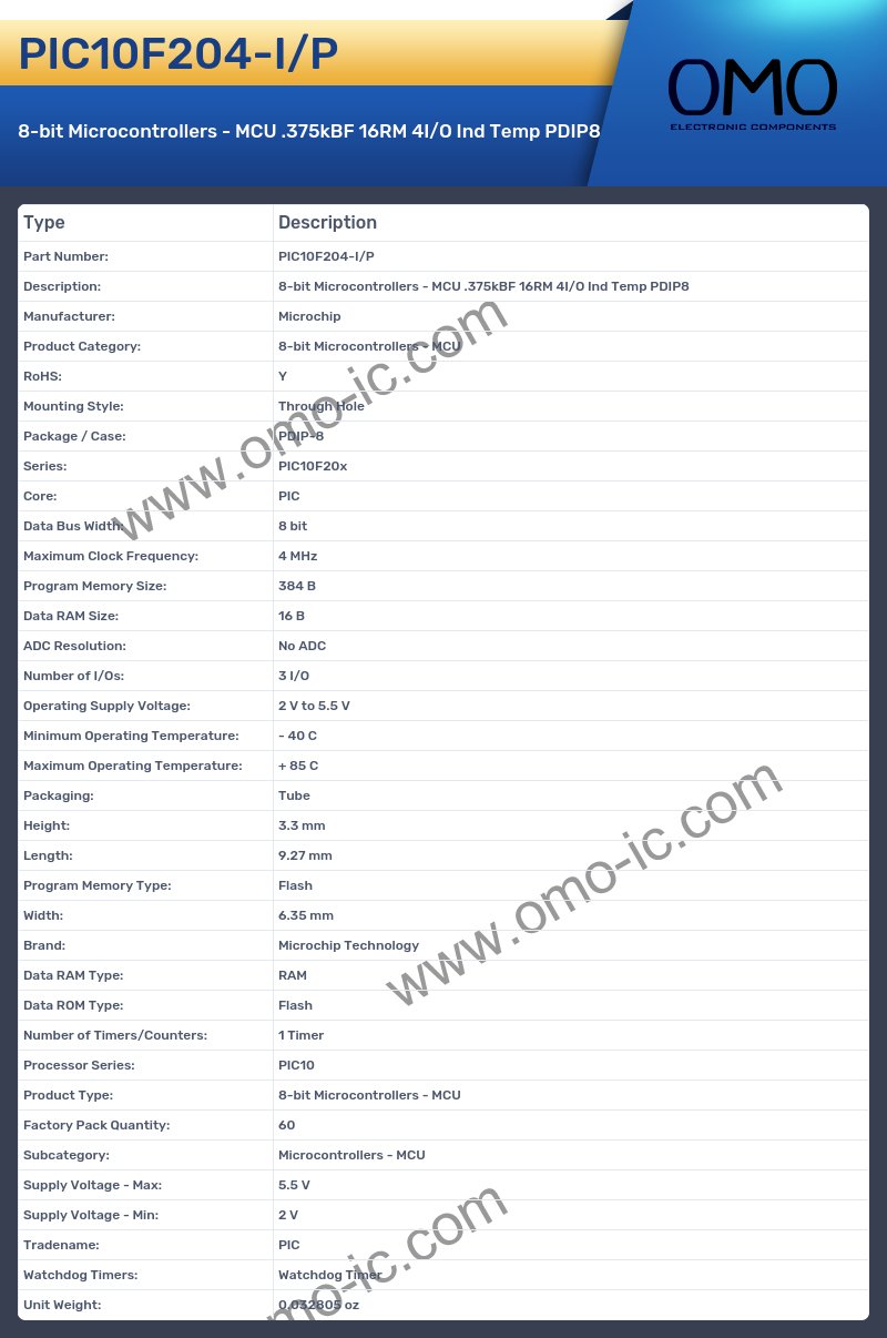 PIC10F204-I/P