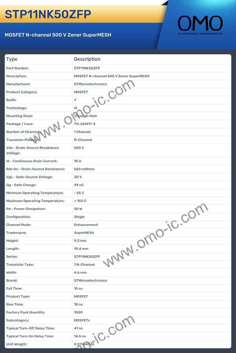 STP11NK50ZFP