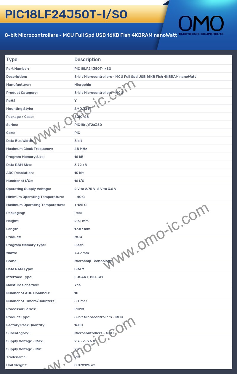 PIC18LF24J50T-I/SO