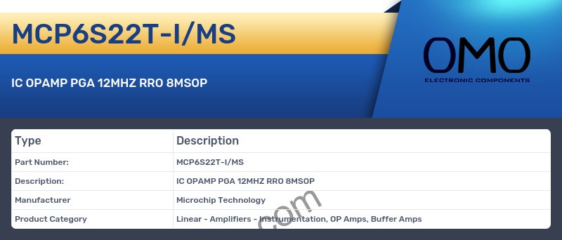 MCP6S22T-I/MS