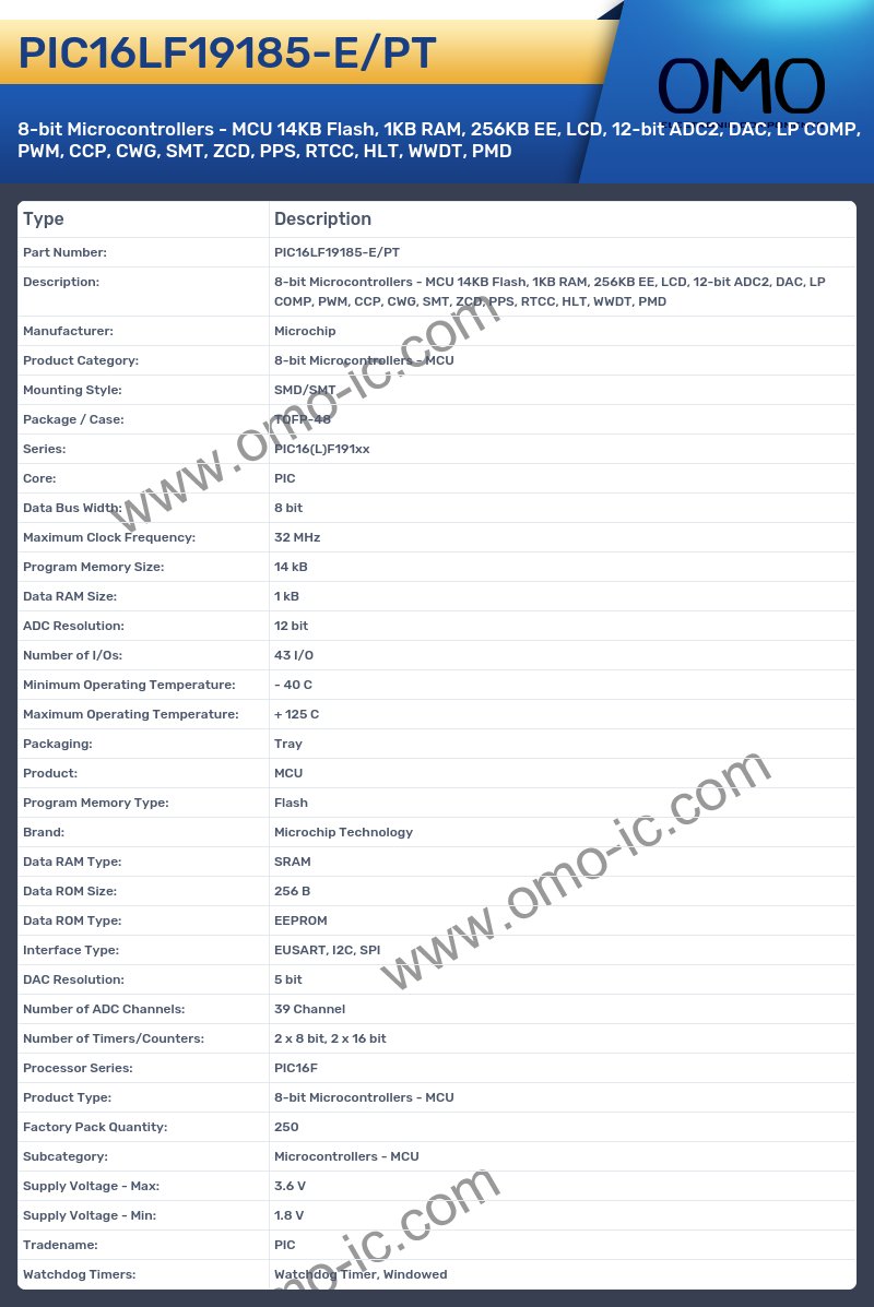 PIC16LF19185-E/PT