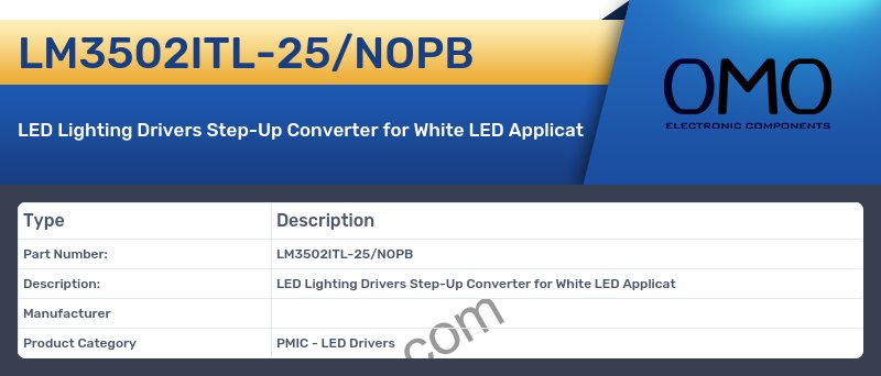 LM3502ITL-25/NOPB