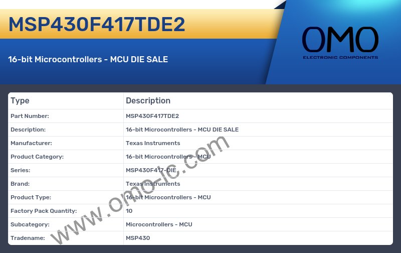 MSP430F417TDE2
