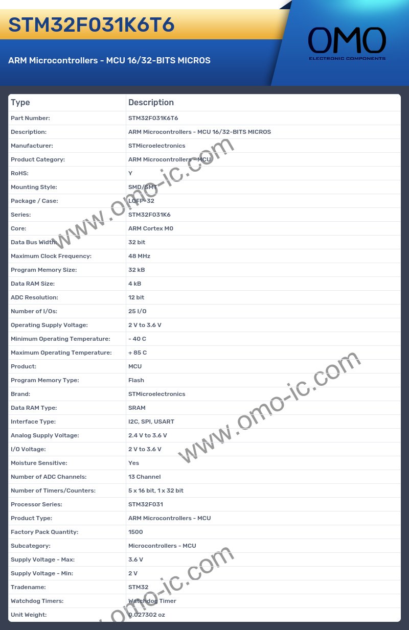 STM32F031K6T6