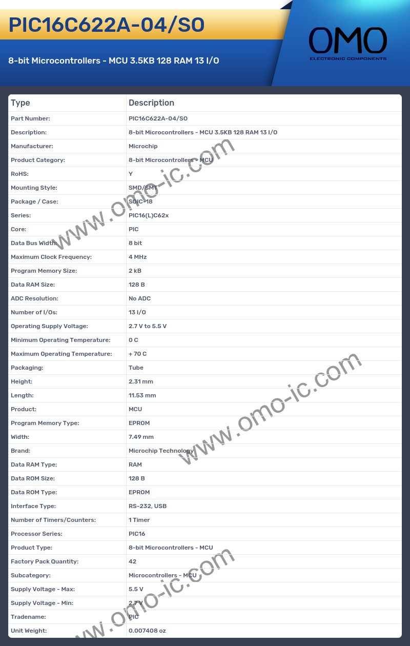 PIC16C622A-04/SO