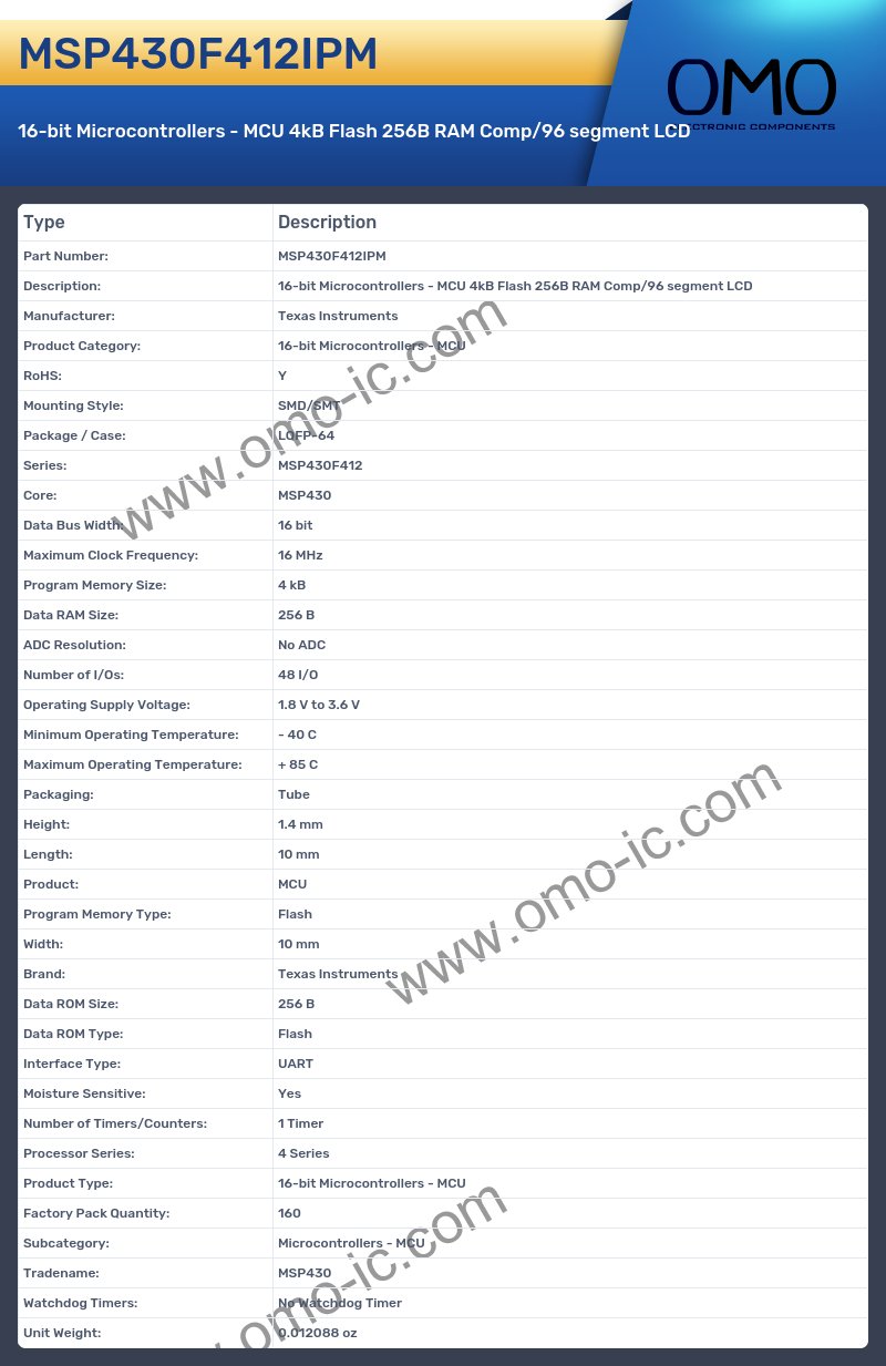 MSP430F412IPM