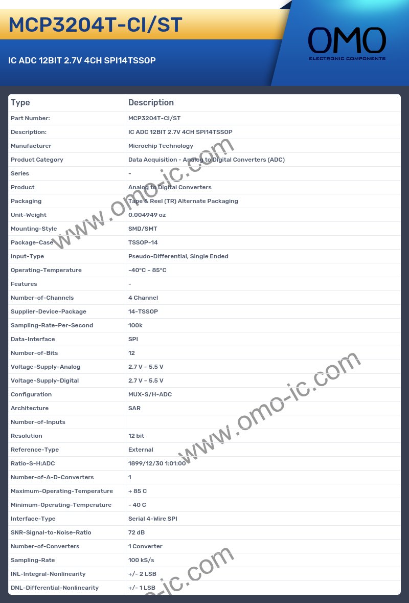 MCP3204T-CI/ST