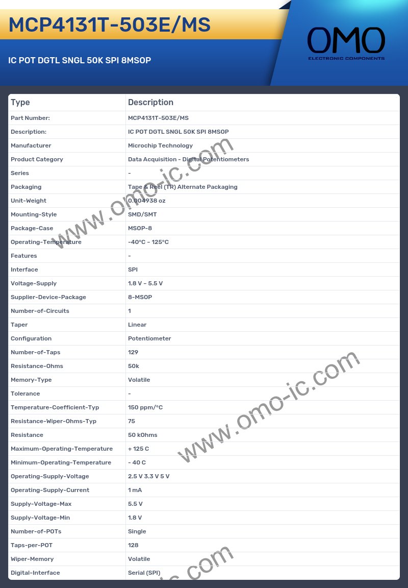 MCP4131T-503E/MS