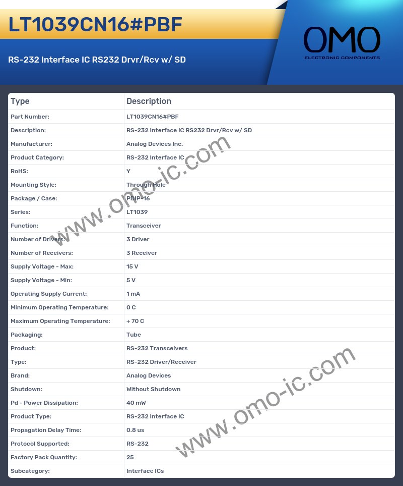 LT1039CN16#PBF