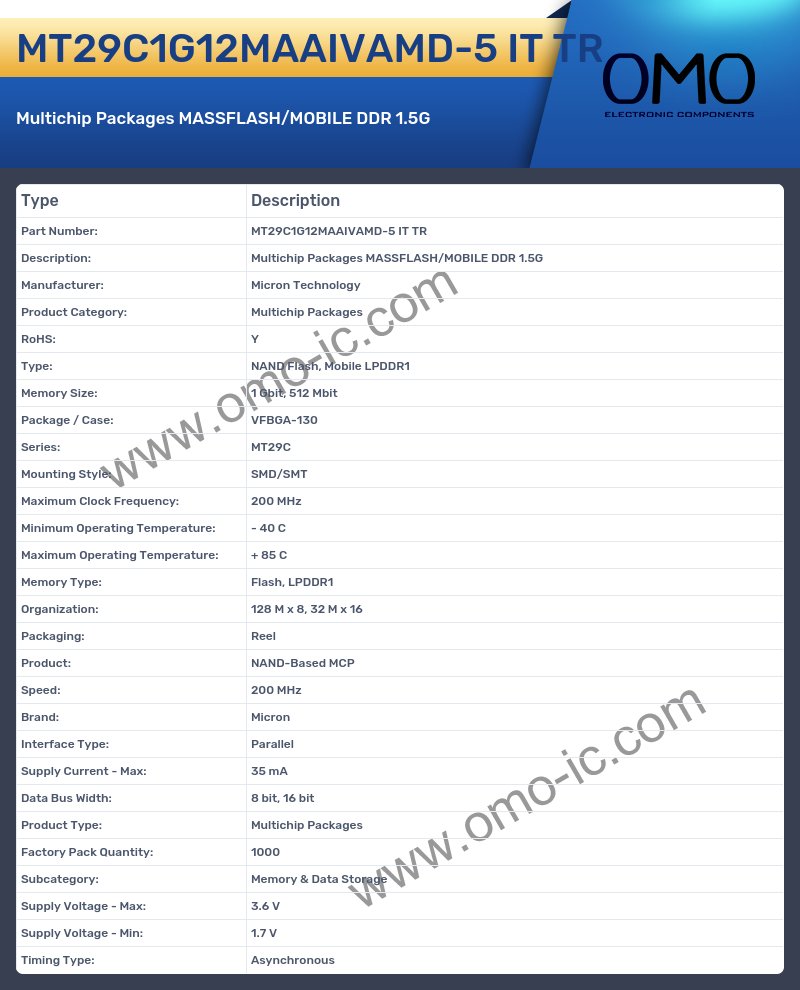 MT29C1G12MAAIVAMD-5 IT TR