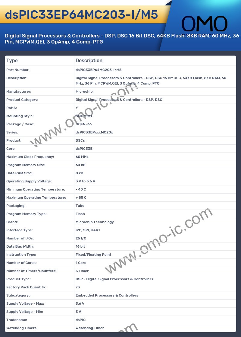 dsPIC33EP64MC203-I/M5