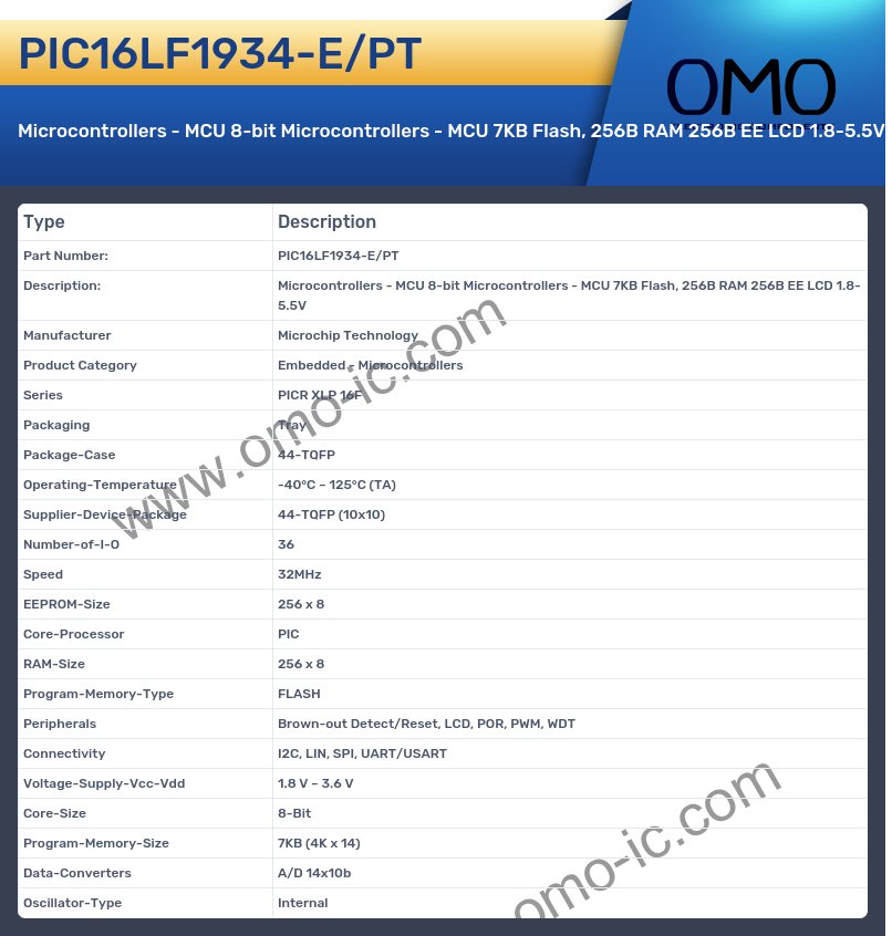 PIC16LF1934-E/PT