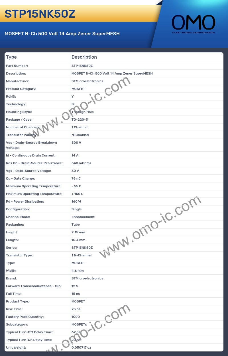STP15NK50Z