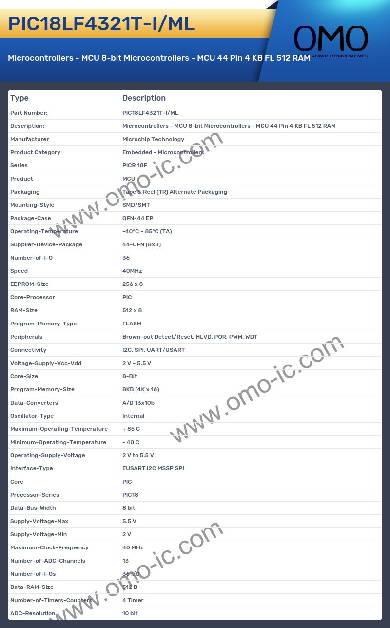 PIC18LF4321T-I/ML