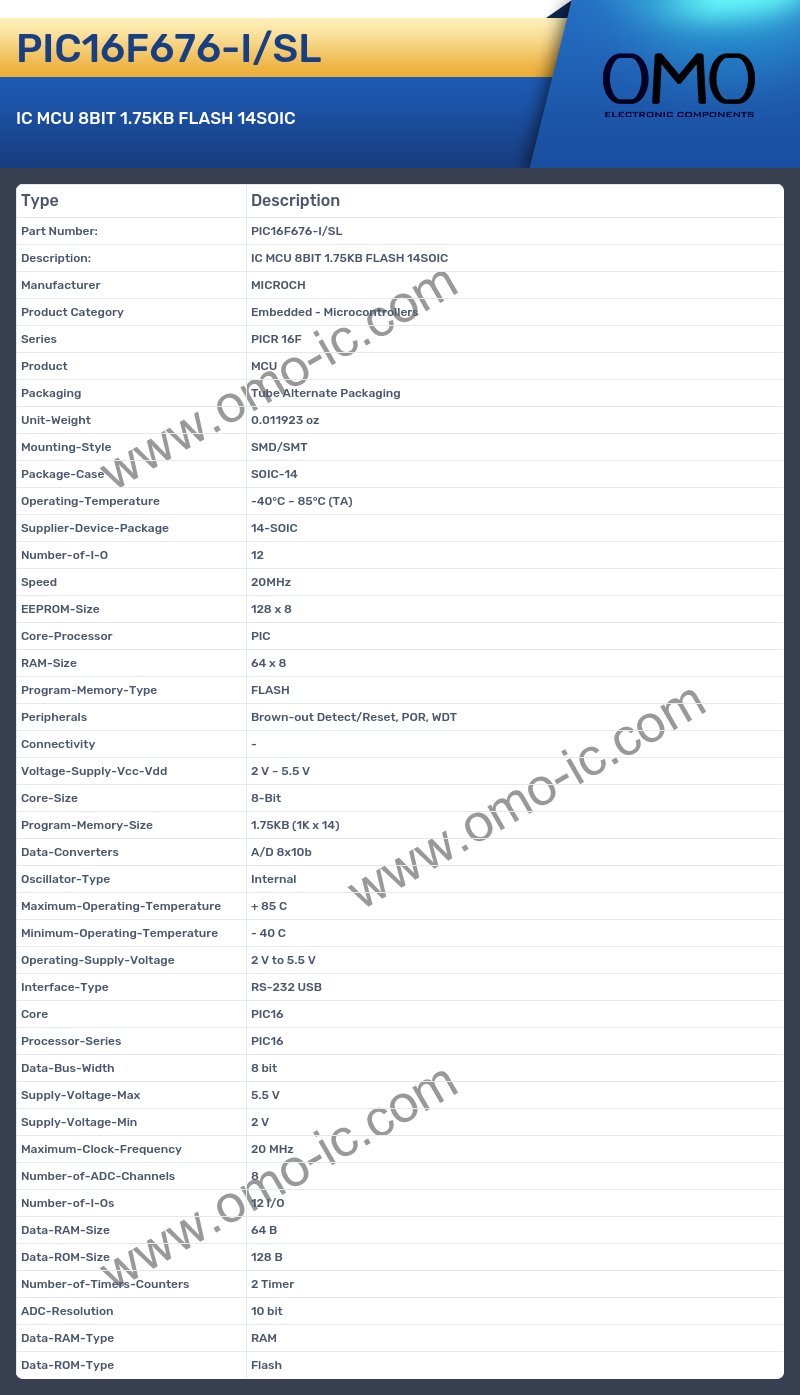 PIC16F676-I/SL
