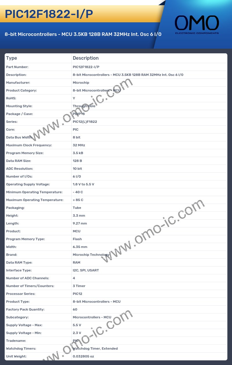 PIC12F1822-I/P