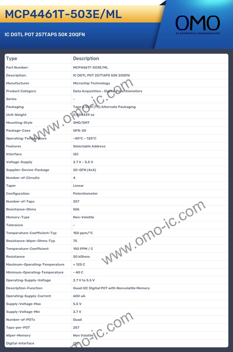 MCP4461T-503E/ML