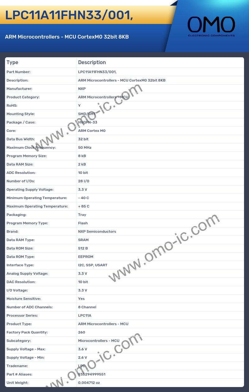 LPC11A11FHN33/001,