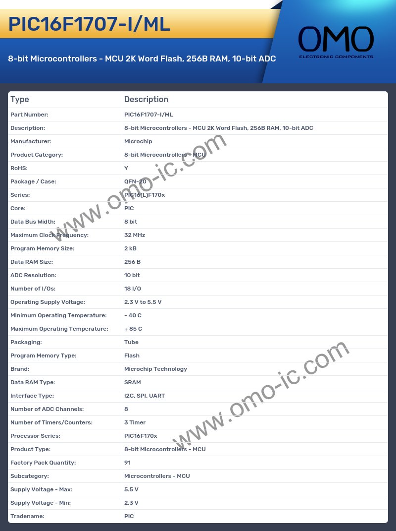 PIC16F1707-I/ML