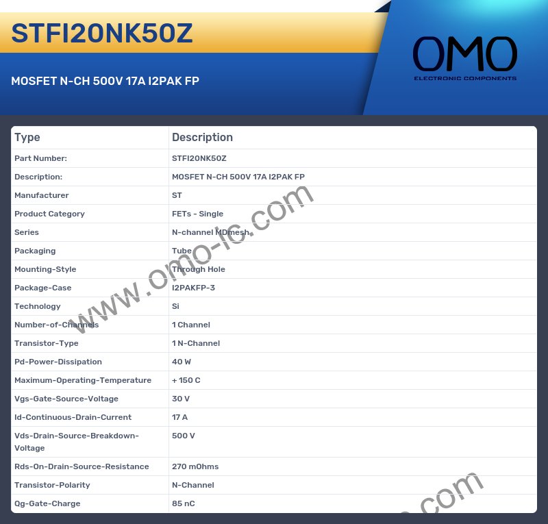 STFI20NK50Z