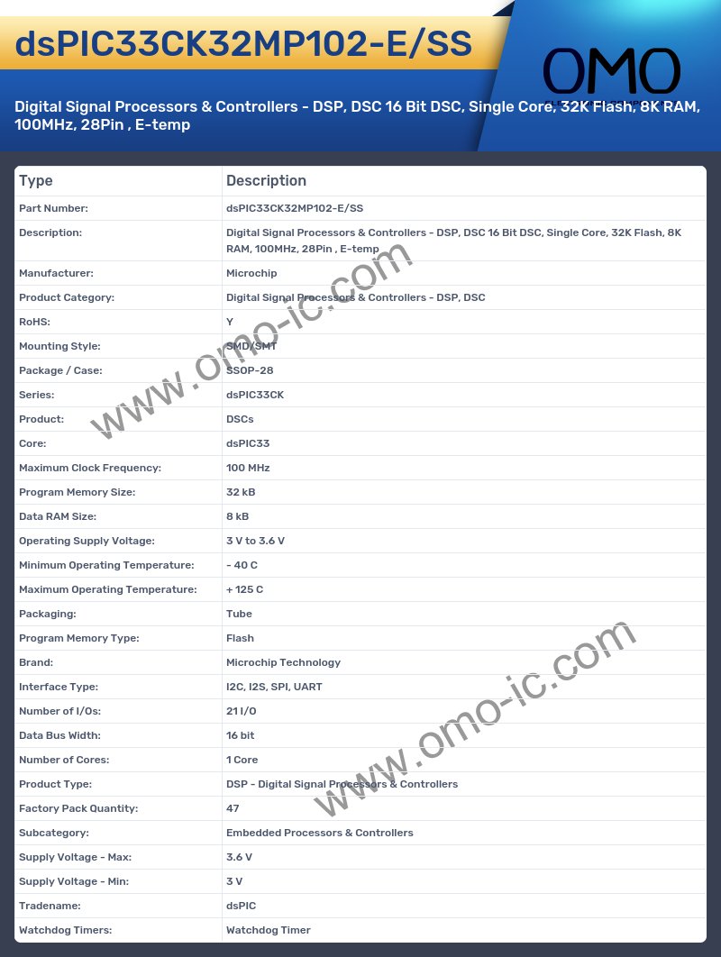 dsPIC33CK32MP102-E/SS