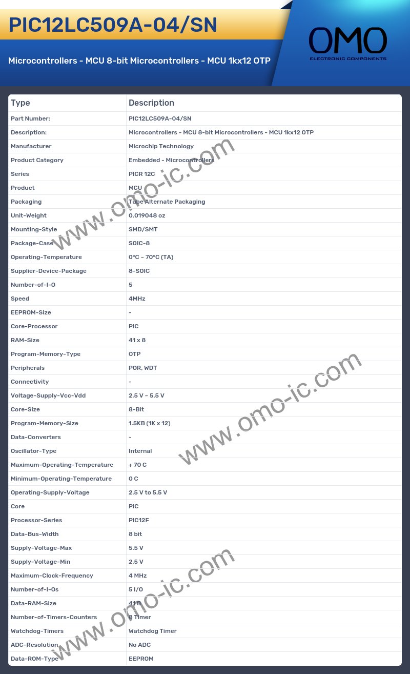 PIC12LC509A-04/SN